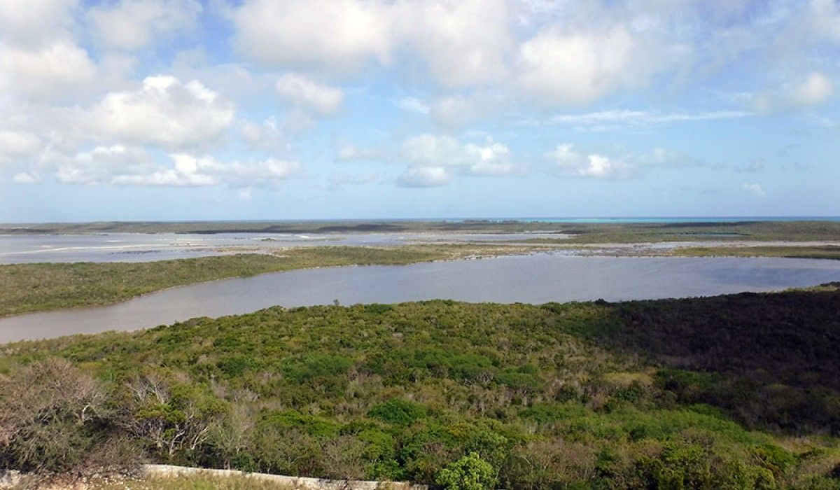 View of the island from the top of the lighthouse