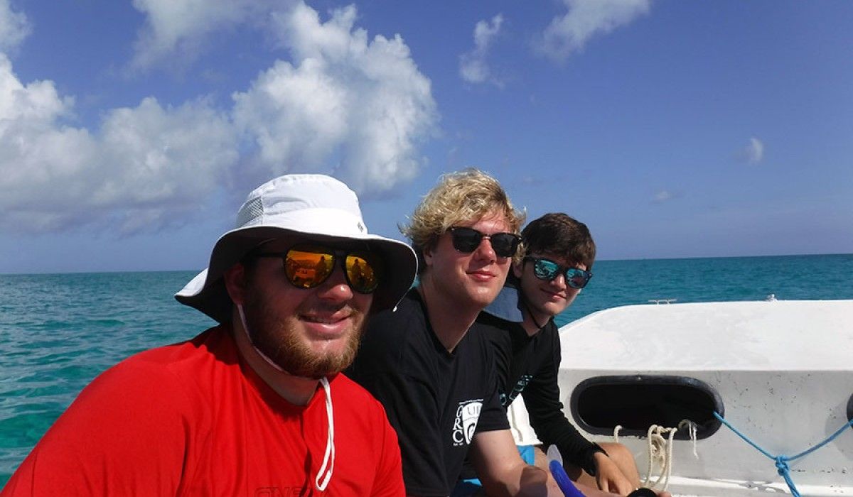 the three students in the fish diversity research group