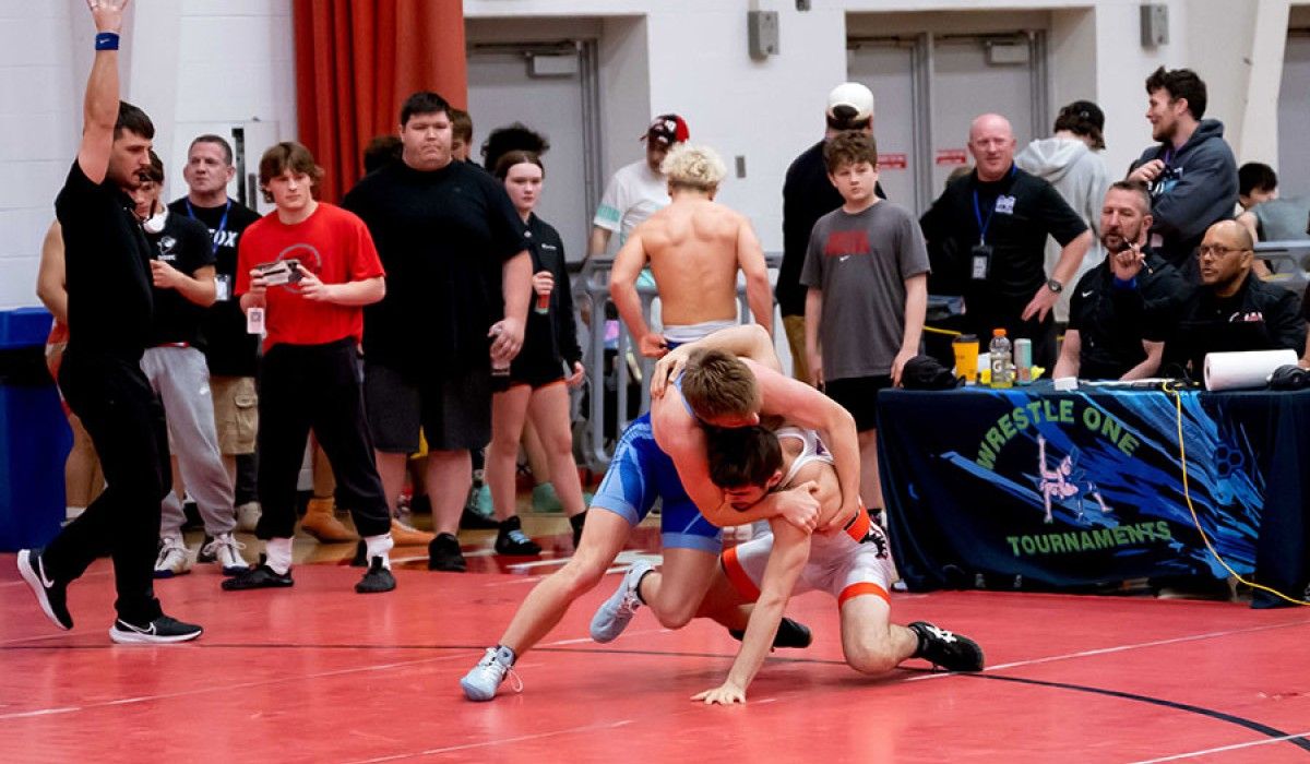 Wrestler with Wittenberg Logo