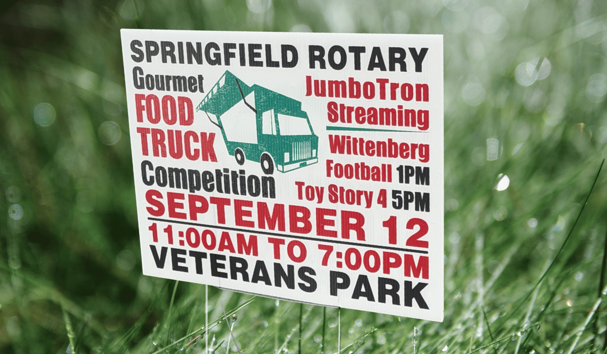 Rotary Advertising Sign for Food Truck Competition