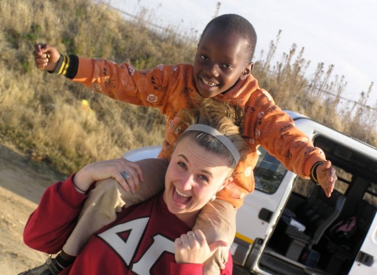 Student with Orphan on Shoulders