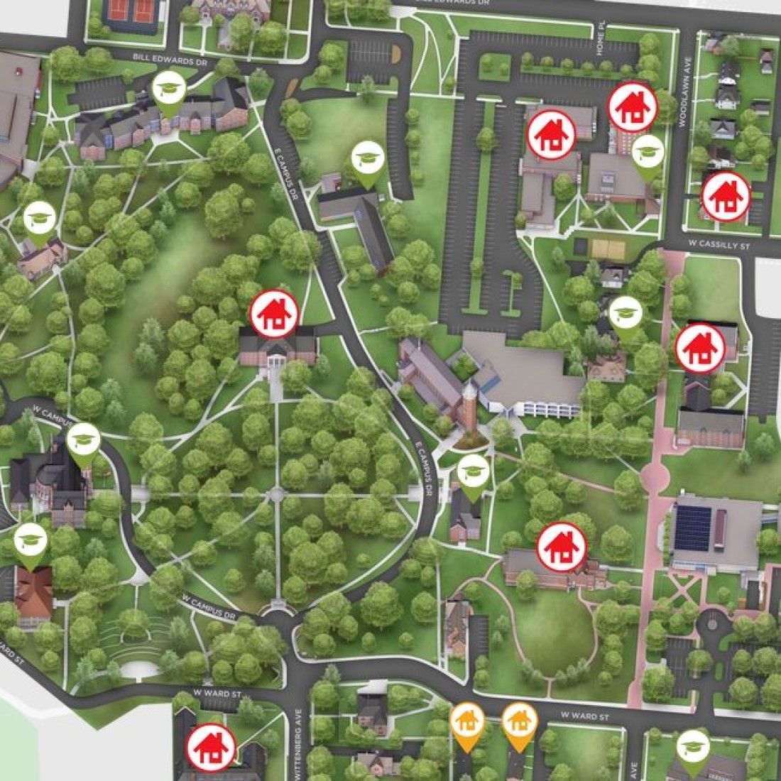 Wittenberg Campus Map Screenshot