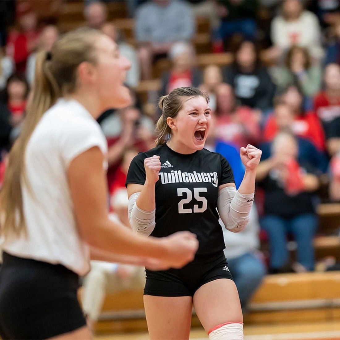 Wittenberg Volleyball Players Celebrating